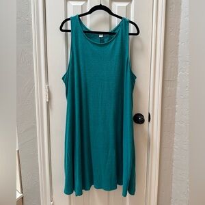 Old Navy XXL Sleeveless Linen Blend Dress, Teal